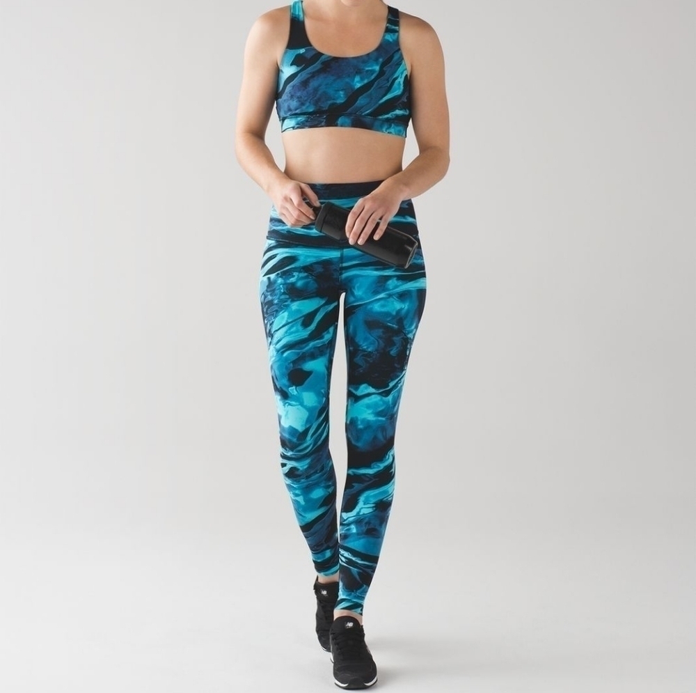 Lululemon Black Multi NULUX Speed Tights High-Rise Wunder Under Leggings